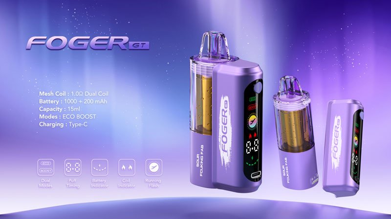 Foger GT 30K pod system e zigarette mit wechselbaren Pods – aufladbare vape mit pods