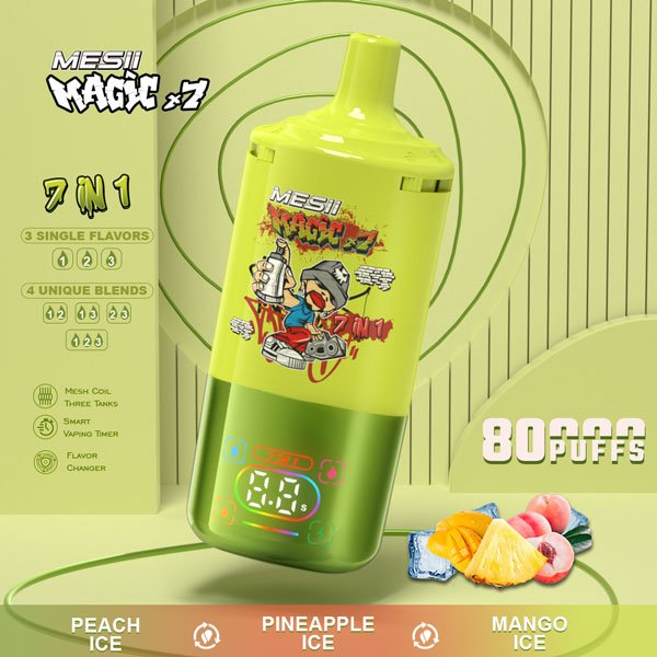 MESII Magic X7 80K Vape – Pfirsich Ice & Ananas Ice & Mango Ice