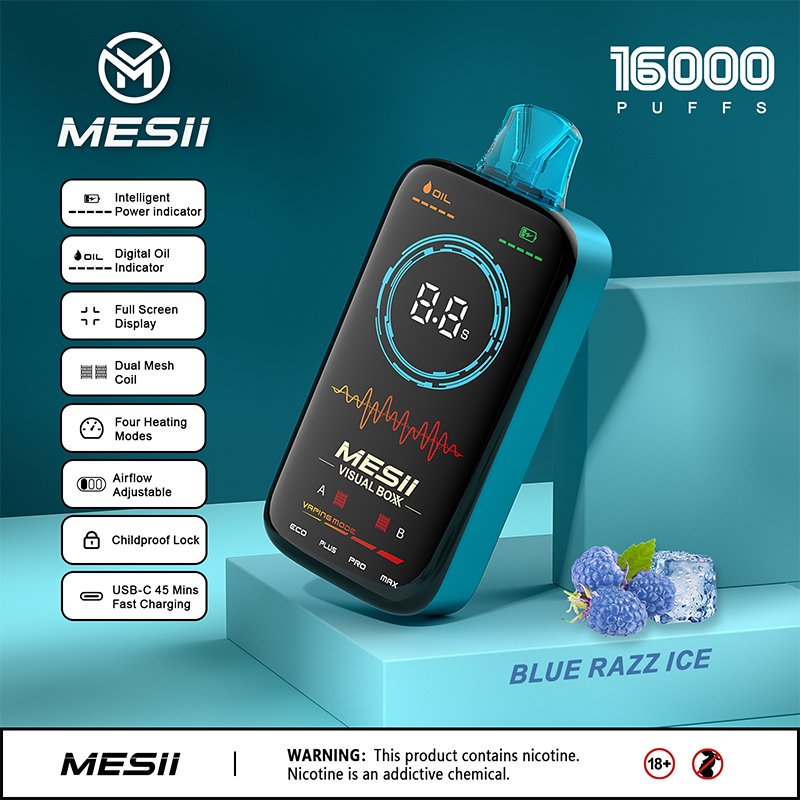 MESII Visual Boxx 16K Vape – Blue Razz Ice