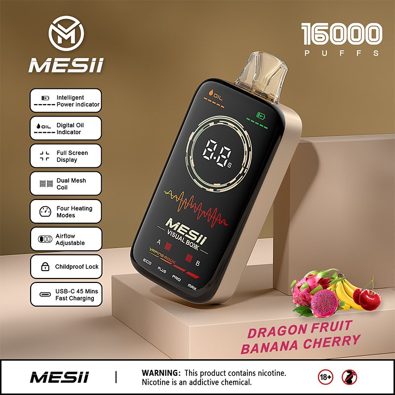 MESII Visual Boxx 16K Vape – Drachenfrucht Banane Kirsche