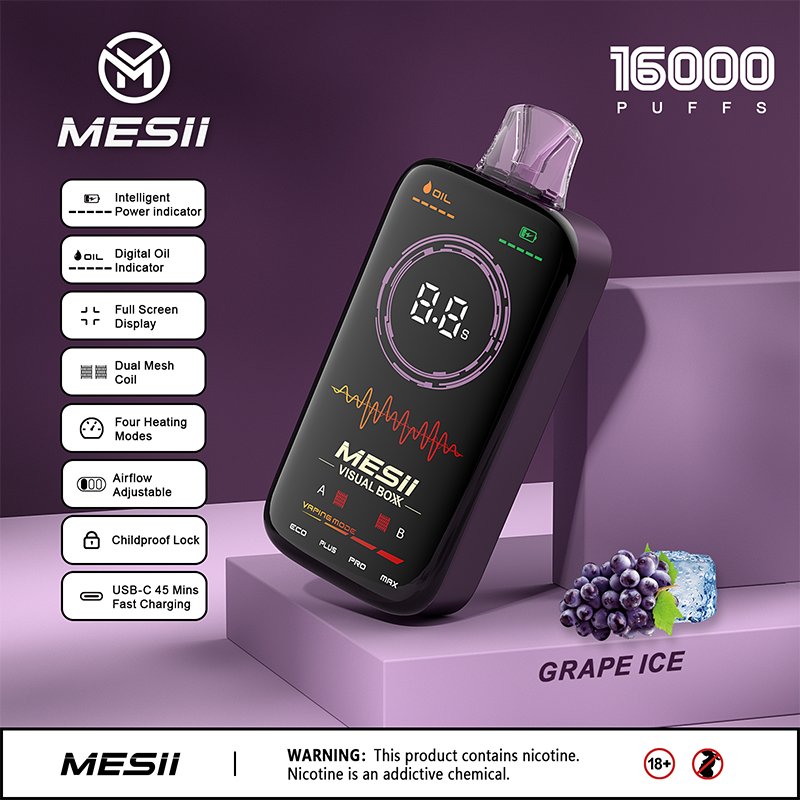 MESII Visual Boxx 16K Vape – Traube Ice