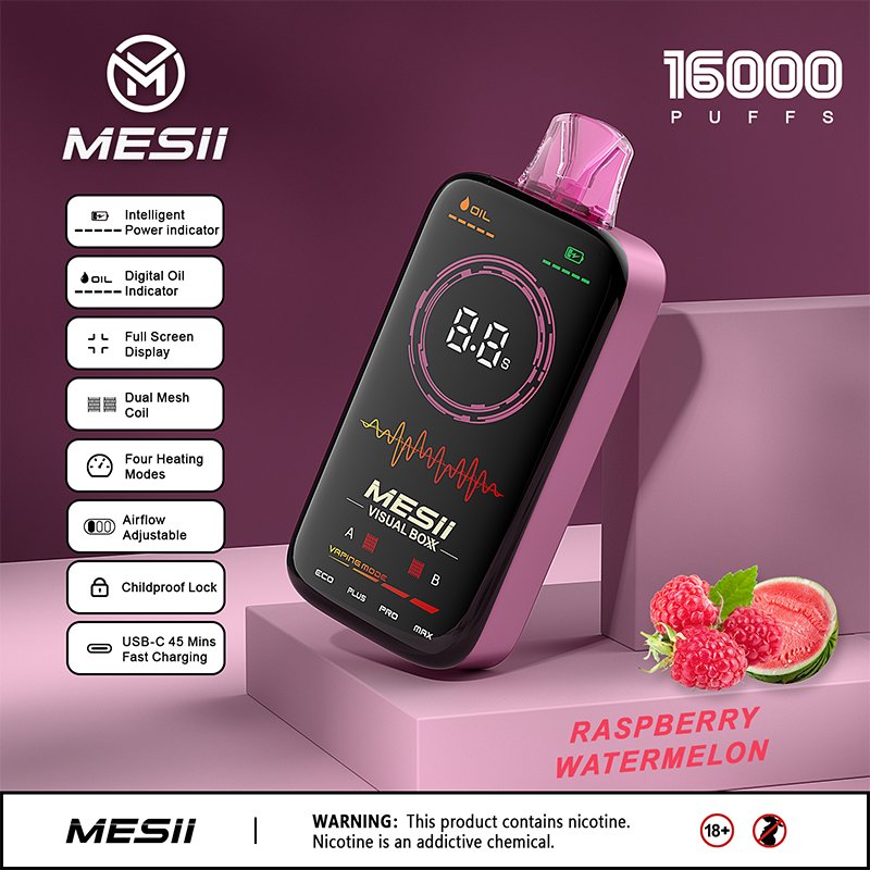 MESII Visual Boxx 16K Vape – Himbeere Wassermelone