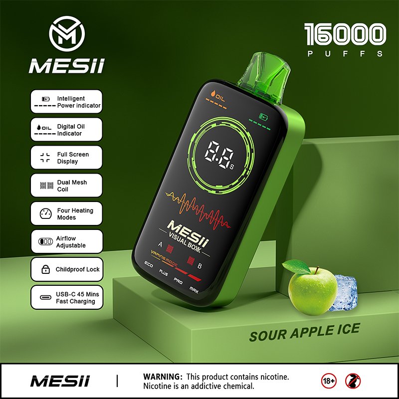 MESII Visual Boxx 16K Vape – Saurer Apfel Ice