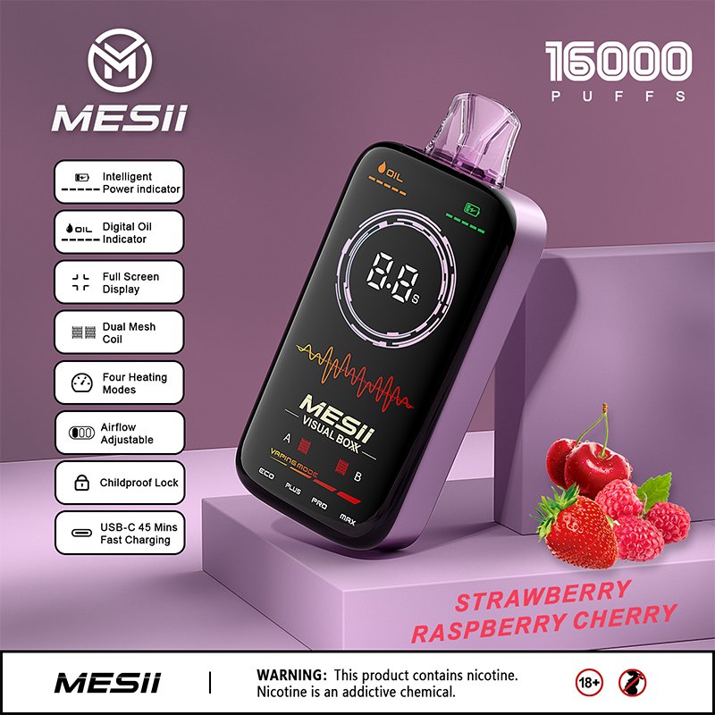 MESII Visual Boxx 16K Vape – Erdbeere Himbeere Kirsche