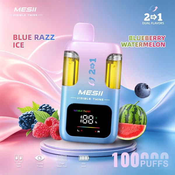 MESII 100K Vape 2-in-1 – Blue Razz Ice & Blaubeere-Wassermelone