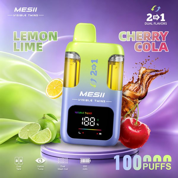 MESII 100K Vape 2-in-1 – Zitrone-Limette & Kirsch-Cola