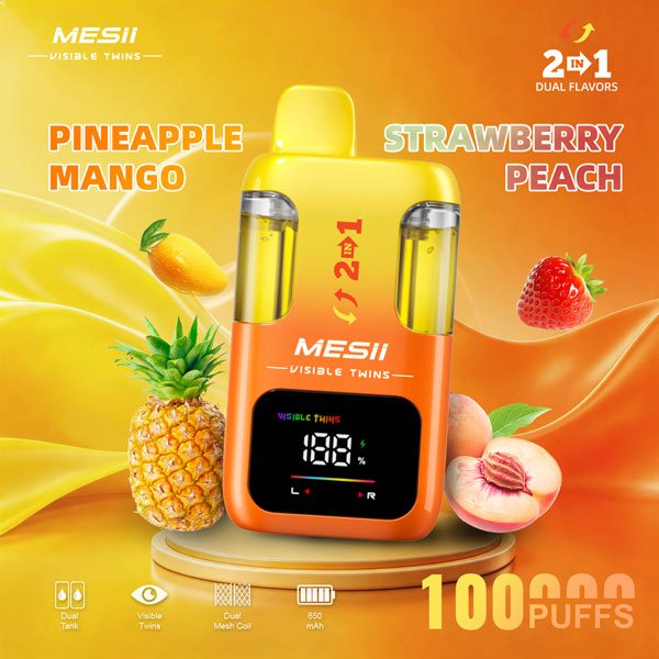 MESII 100K Vape 2-in-1 – Ananas & Mango & Erdbeere & Pfirsich
