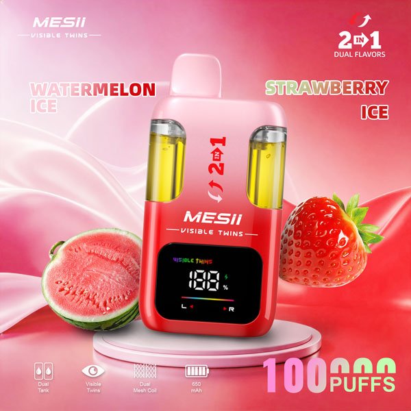MESII 100K Vape 2-in-1 – Wassermelone Ice & Erdbeere Ice
