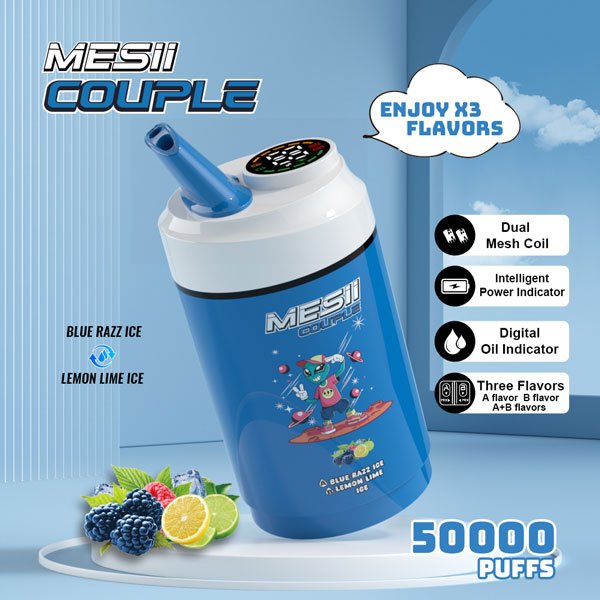 MESII Couple 50K Vape – Blue Razz Ice & Zitrone-Limette