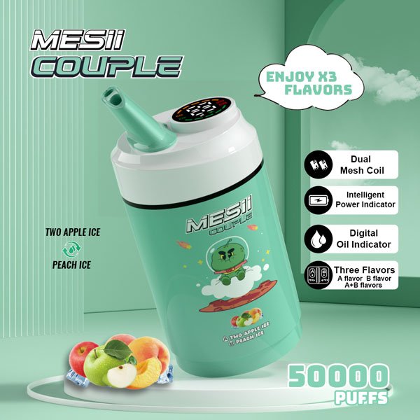 MESII Couple 50K Vape – Doppelapfel Ice & Pfirsich Ice