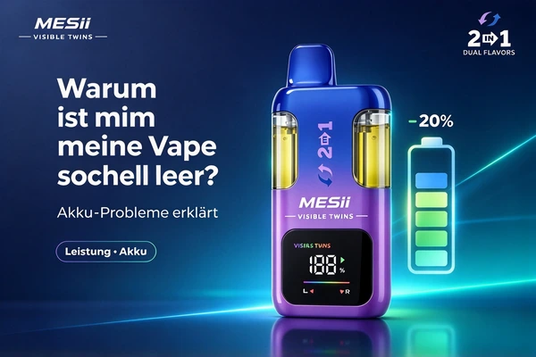 Vape schnell leer – Ursachen für kurze Akkulaufzeit