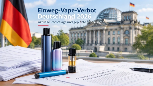 Einweg-Vape-Verbot Deutschland 2026 – aktuelle Rechtslage und geplante Änderungen